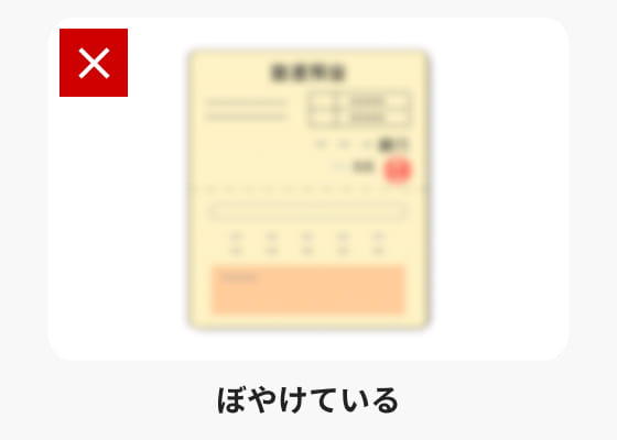 ぼやけている